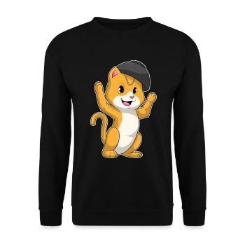 Cuisine de ramen de Chef Chat - Sweat-shirt Unisexe - noir - Devant - Alina (178cm) & Michal (187cm)