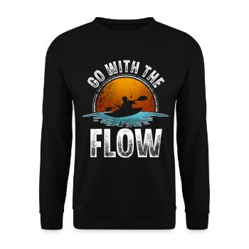 Kayak Kayaker Kayaker - Unisex Sweatshirt - black - Front - Alina (178cm) & Michal (187cm)