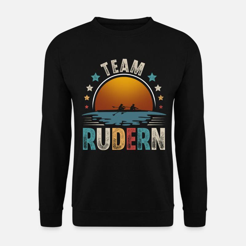 Rudern Ruderer Ruderboot Team - Unisex Pullover - Schwarz