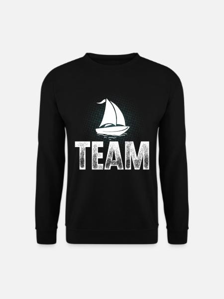 Segeln Segler Segelboot Team Crew - Unisex Pullover - Schwarz
