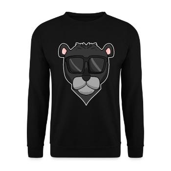 Black panther with sunglasses - Unisex Sweatshirt - black - Front - Alina (178cm) & Michal (187cm)