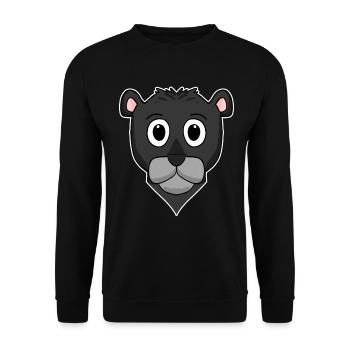 Black panther - Unisex Sweatshirt - black - Front - Alina (178cm) & Michal (187cm)