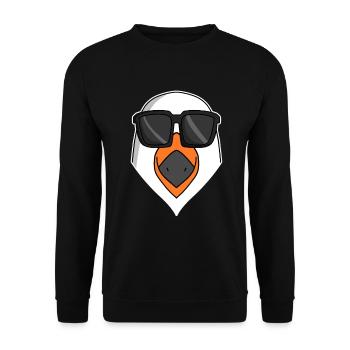 Mouette fraîche avec lunettes de soleil - Sweat-shirt Unisexe - noir - Devant - Alina (178cm) & Michal (187cm)