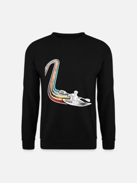 Kajak Kajakfahrer Kajaker Retro Vintage - Unisex Pullover - Schwarz