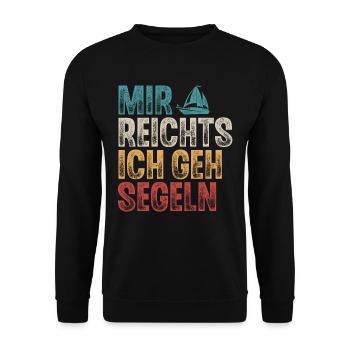 Segeln Segler Segelboot Retro Vintage - Unisex Pullover - Schwarz - Vorne - Alina (178cm) & Michal (187cm)
