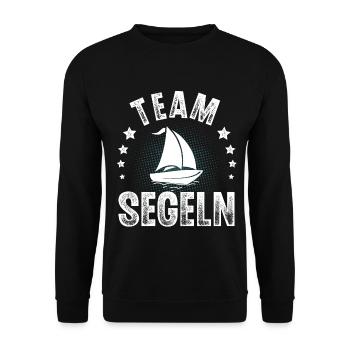 Segeln Segler Segelboot Team Crew - Unisex Pullover - Schwarz - Vorne - Alina (178cm) & Michal (187cm)