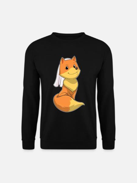 Fox Bridal Veil Wedding - Unisex Sweatshirt - black