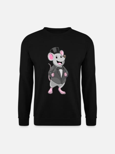 Mouse Groom Jacket Wedding - Unisex Sweatshirt - black