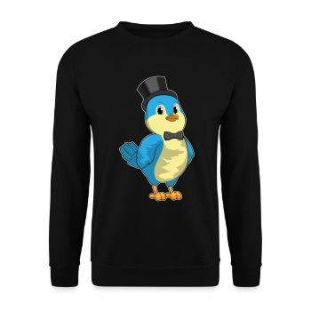 Mariage avec le chapeau haut-de-forme Bird Groom - Sweat-shirt Unisexe - noir - Devant - Alina (178cm) & Michal (187cm)