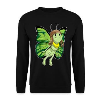 Casquette de pilote de pilote papillon - Sweat-shirt Unisexe - noir - Devant - Alina (178cm) & Michal (187cm)