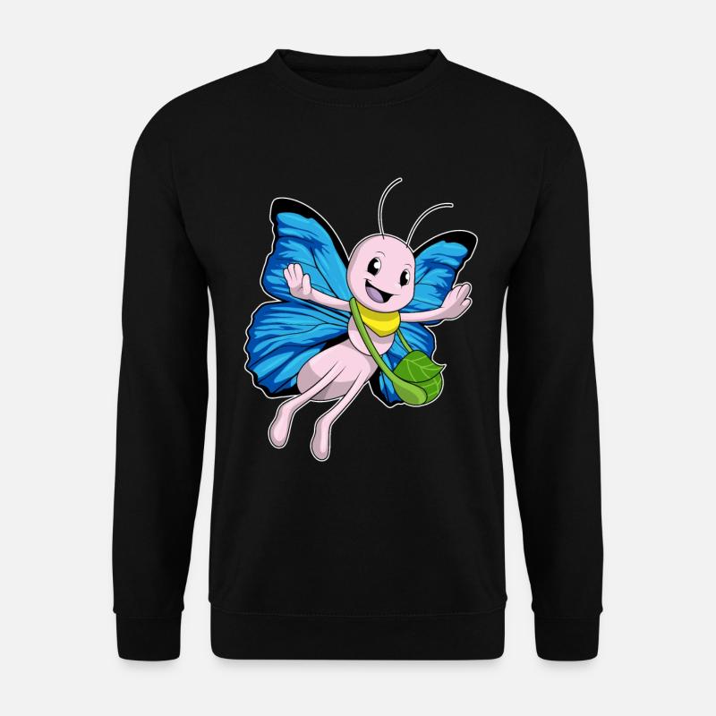 Butterfly with handbag - Unisex Sweatshirt - black
