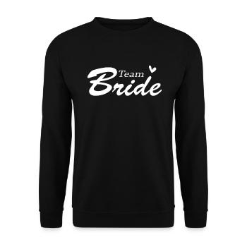 Team Bridal Wedding Celebration Gift - Unisex Sweatshirt - black - Front - Alina (178cm) & Michal (187cm)