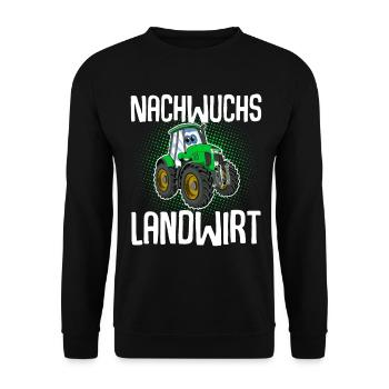 Nachwuchs Landwirt Kinder - Unisex Pullover - Schwarz - Vorne - Alina (178cm) & Michal (187cm)