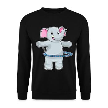 Elephant Fitness Hoop Workout Gymnastics - Unisex Sweatshirt - black - Front - Alina (178cm) & Michal (187cm)