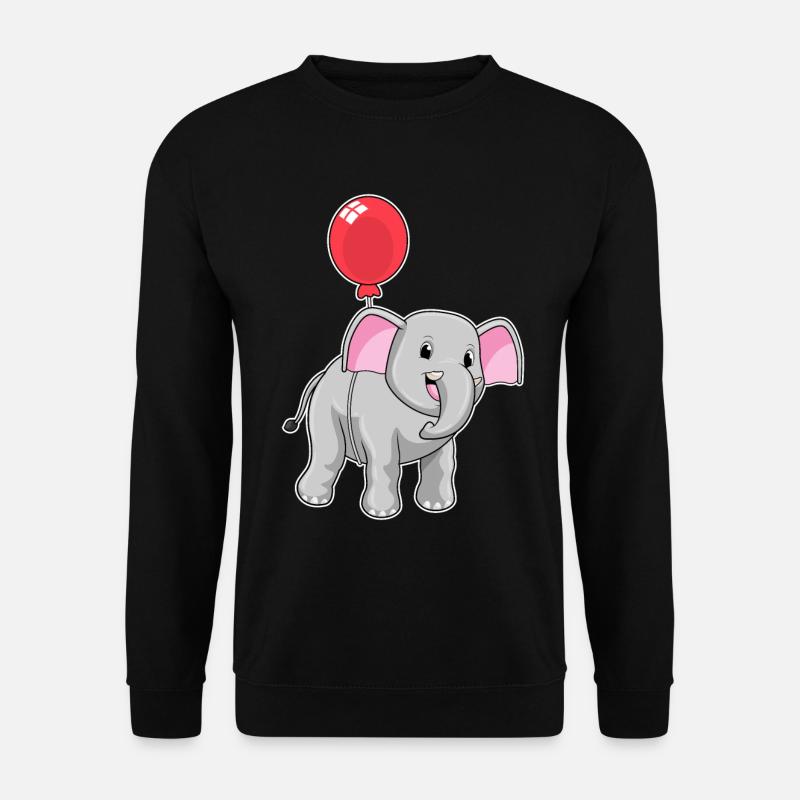 Éléphant avec ballon - Sweat-shirt Unisexe - noir