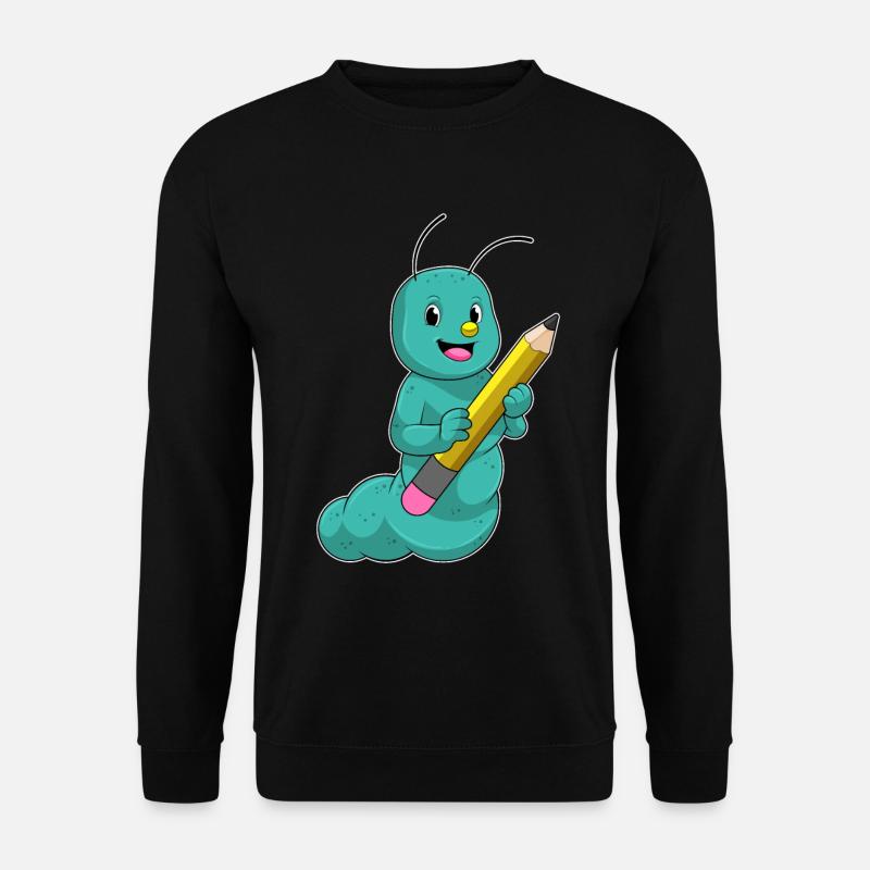 Chenille au crayon - Sweat-shirt Unisexe - noir