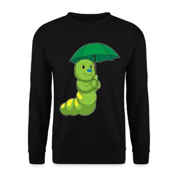 Parapluie chenille - Sweat-shirt Unisexe - noir - Devant - Alina (178cm) & Michal (187cm)