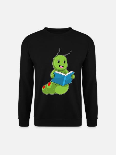 Caterpillar Nerd Book - Unisex Sweatshirt - black