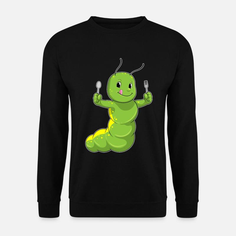 Raupe Besteck Kochen Küche - Unisex Pullover - Schwarz