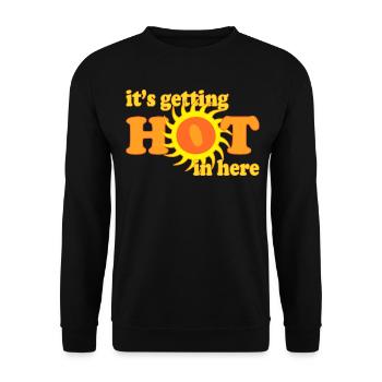 il fait chaud ici - Sweat-shirt Unisexe - noir - Devant - Alina (178cm) & Michal (187cm)