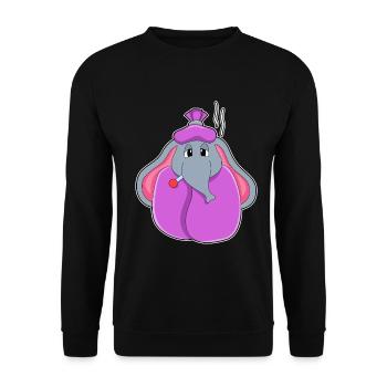 Thermomètre clinique pour éléphants - Sweat-shirt Unisexe - noir - Devant - Alina (178cm) & Michal (187cm)