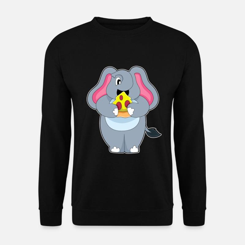 Elephant Pizza - Unisex Sweatshirt - black