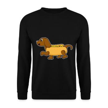 Hot-dog - Sweat-shirt Unisexe - noir - Devant - Alina (178cm) & Michal (187cm)