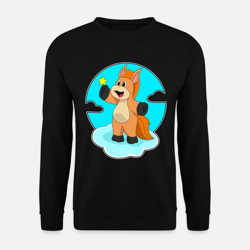 Cheval sur les nuages - Sweat-shirt Unisexe - noir