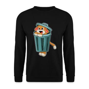 Dog Trash Can - Unisex Sweatshirt - black - Front - Alina (178cm) & Michal (187cm)