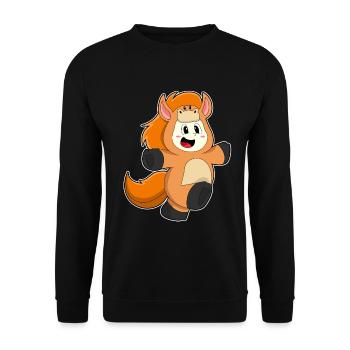 Horse Girl Costume - Unisex Sweatshirt - black - Front - Alina (178cm) & Michal (187cm)