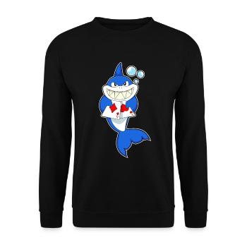 Cartes de poker Shark Poker - Sweat-shirt Unisexe - noir - Devant - Alina (178cm) & Michal (187cm)