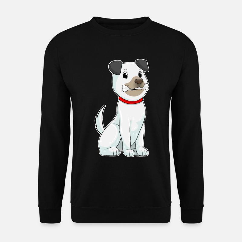 Hund mit Knochen - Unisex Pullover - Schwarz