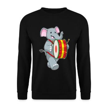 Musique de tambour pour musiciens d’éléphants - Sweat-shirt Unisexe - noir - Devant - Alina (178cm) & Michal (187cm)