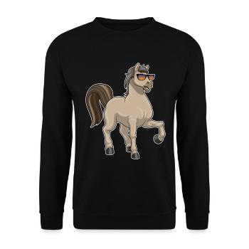 Lunettes de soleil pour chevaux - Sweat-shirt Unisexe - noir - Devant - Alina (178cm) & Michal (187cm)