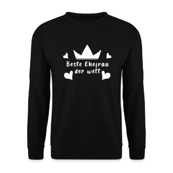 Beste Ehefrau der Welt - Unisex Pullover - Schwarz - Vorne - Alina (178cm) & Michal (187cm)
