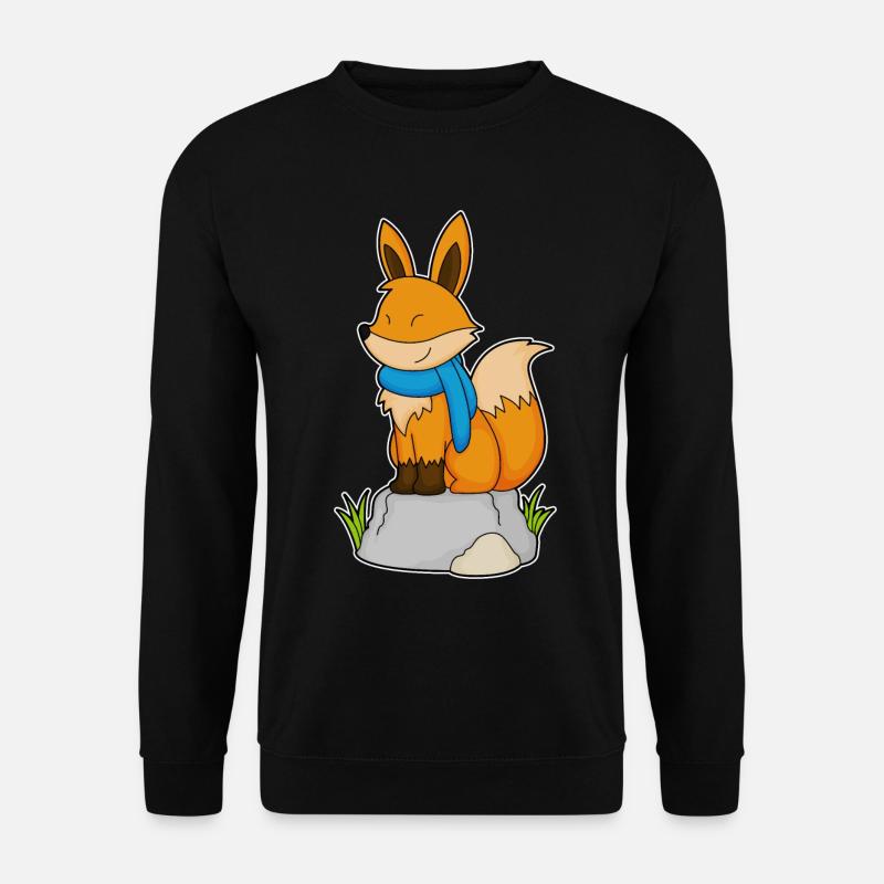 Fox Scarf - Unisex Sweatshirt - black