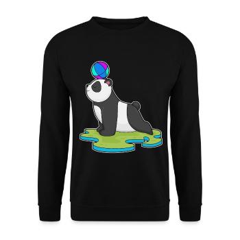 Panda Yoga Fitness Gymnastik - Unisex Pullover - Schwarz - Vorne - Alina (178cm) & Michal (187cm)