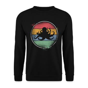 Octopus Octopus Octopus Marine Animal - Unisex Sweatshirt - black - Front - Alina (178cm) & Michal (187cm)