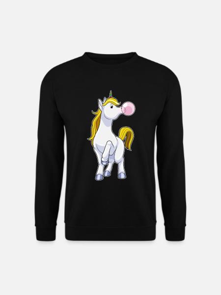 Chewing-gum licorne - Sweat-shirt Unisexe - noir