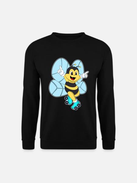 Bee Roller Skating Roller Skates - Unisex Sweatshirt - black