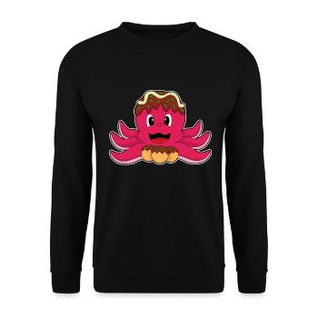 Octopus Pastry - Unisex Sweatshirt - black - Front - Alina (178cm) & Michal (187cm)