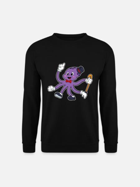 Octopus Wizard Hat - Unisex Sweatshirt - black