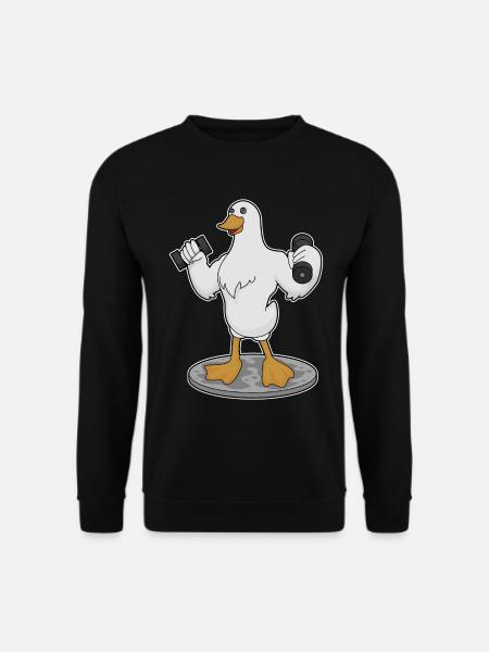 Dumbbells Bodybuilding Canard - Sweat-shirt Unisexe - noir