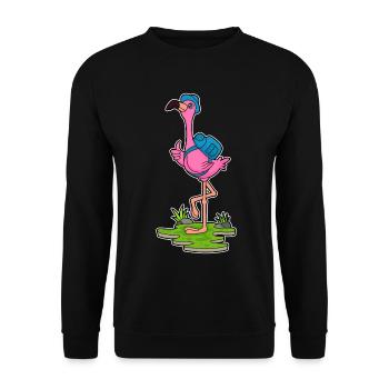 Randonnée à dos Flamingo Wanderer - Sweat-shirt Unisexe - noir - Devant - Alina (178cm) & Michal (187cm)