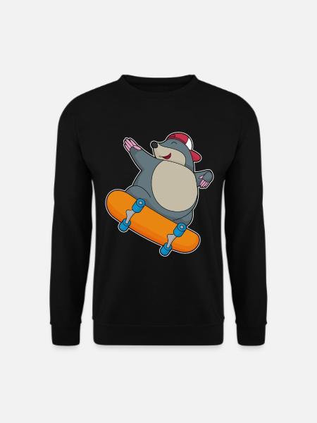 Mole Skater Skateboard - Unisex Sweatshirt - black