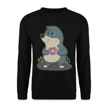Mole Donut - Unisex Sweatshirt - black - Front - Alina (178cm) & Michal (187cm)