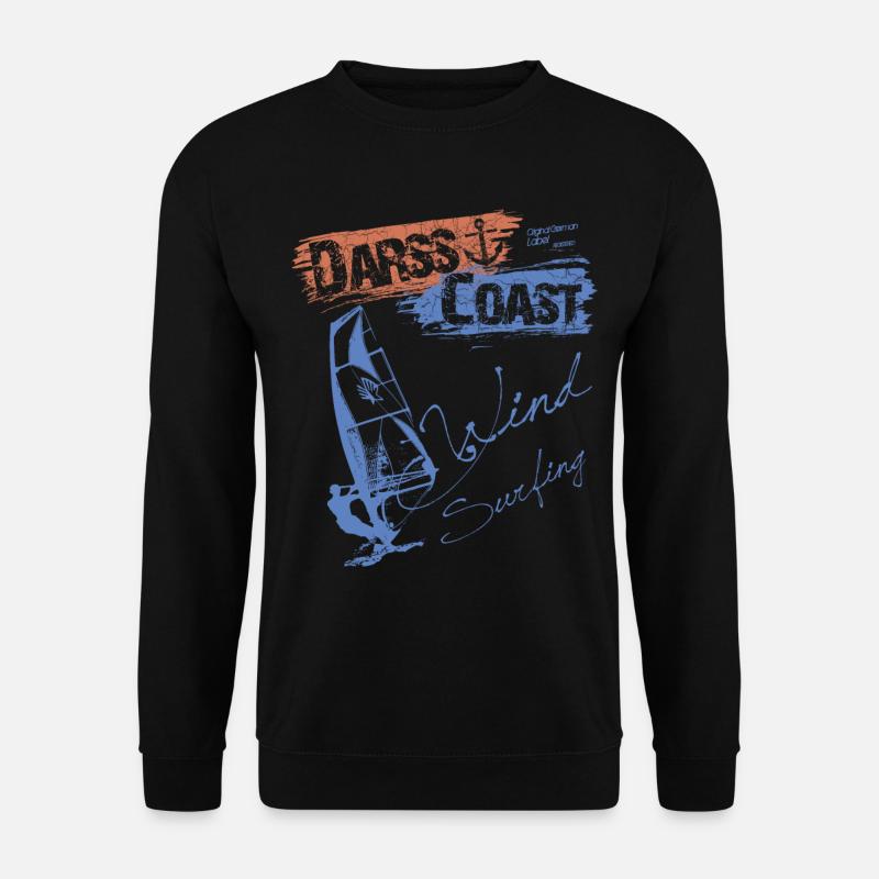 DarssCoast WINDSURFING - SURFER WINDSURFER - Unisex Pullover - Schwarz