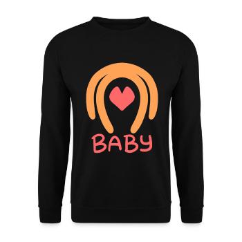 Baby - Unisex Sweatshirt - black - Front - Alina (178cm) & Michal (187cm)