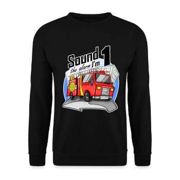 Bébé 1 an Jeune camion de pompiers Voiture - Sweat-shirt Unisexe - noir - Devant - Alina (178cm) & Michal (187cm)
