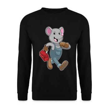 Mouse Craftsman Toolbox Crafts - Unisex Sweatshirt - black - Front - Alina (178cm) & Michal (187cm)